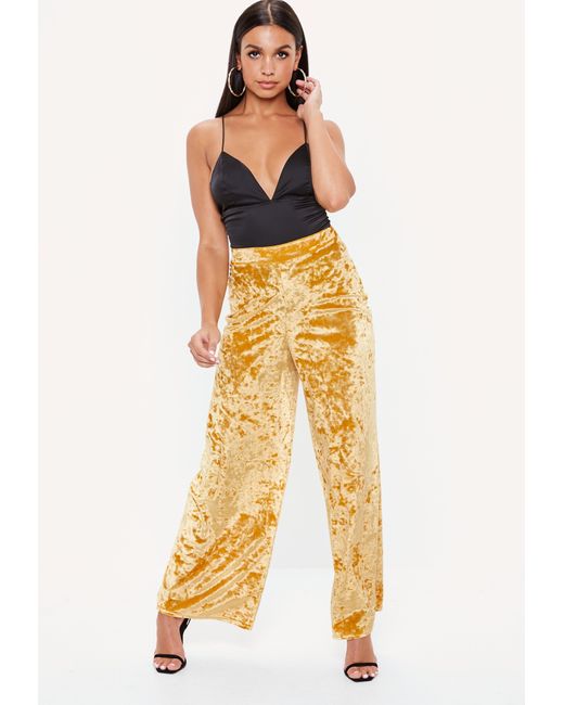mustard velvet pants
