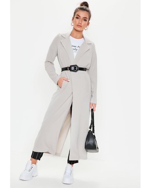 duster jacket grey