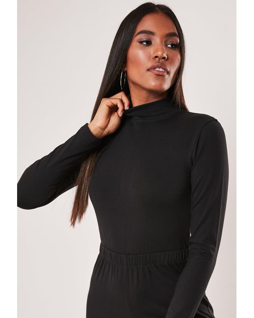 high neck long sleeve jumpsuit