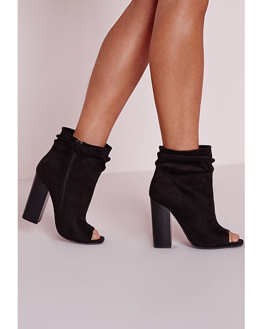 missguided chunky ankle boot in black