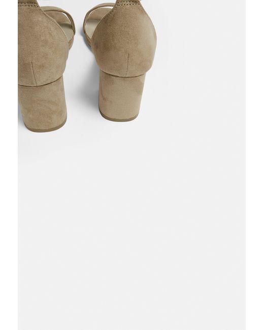 mid heel barely there shoes