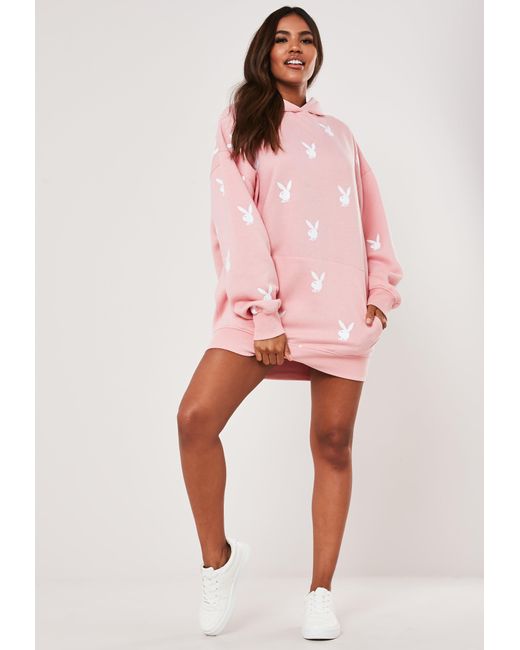 pink oversized hoodie dress