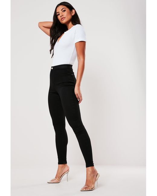 petite black high waisted jeans