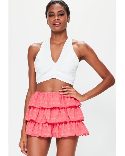 Missguided Pink Fringe Shorts MISSGUIDED Petite Nude 2-Piece