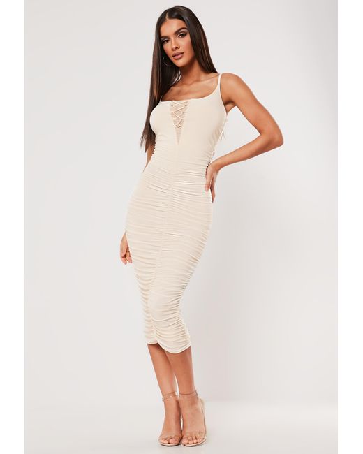 AKIRA Womens Thick Ribbed Knit Lettuce Edge Off Shoulder Bardot Fitted Bodycon Midi Dress