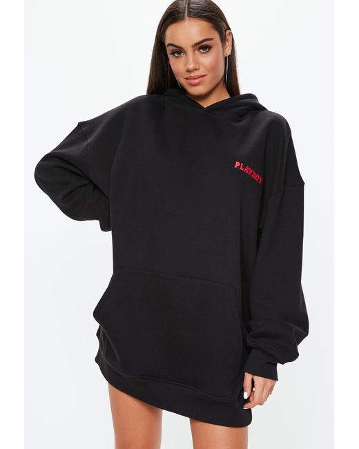 Lyst - Missguided Playboy X Black Magazine Print Oversized ...