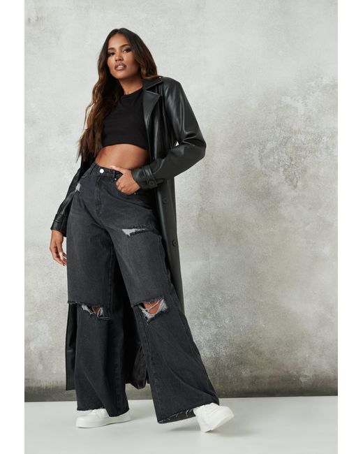 Black baggy boyfriend jeans Clearance