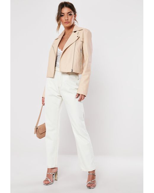 Black Ultimate Boxy Faux Leather Biker Jacket Images