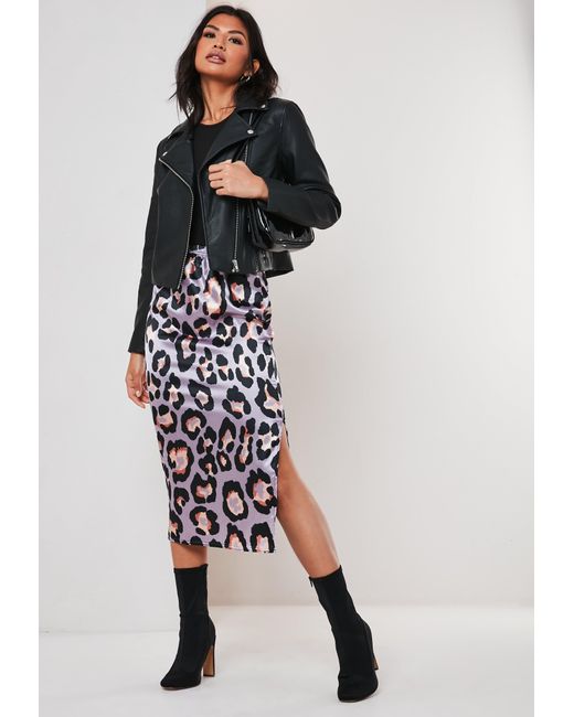 Missguided petite asymmetric midi hot sale skirt in leopard print