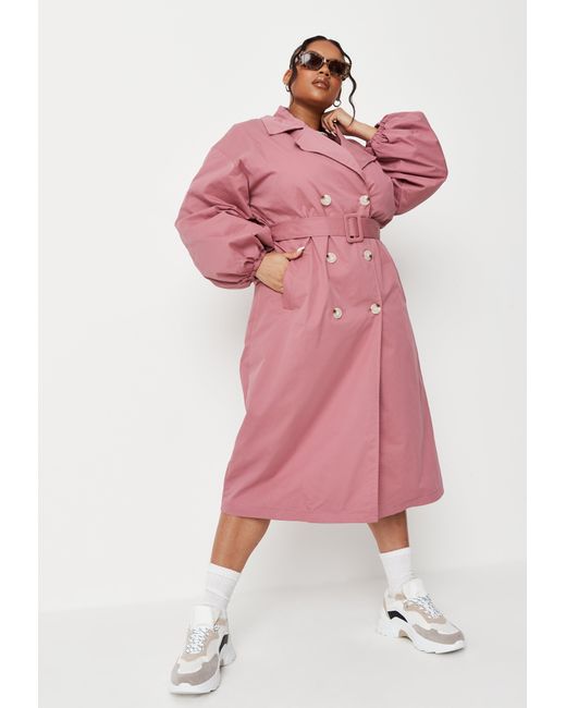 plus size pink coat