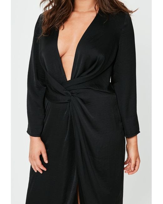 black satin dress plus size