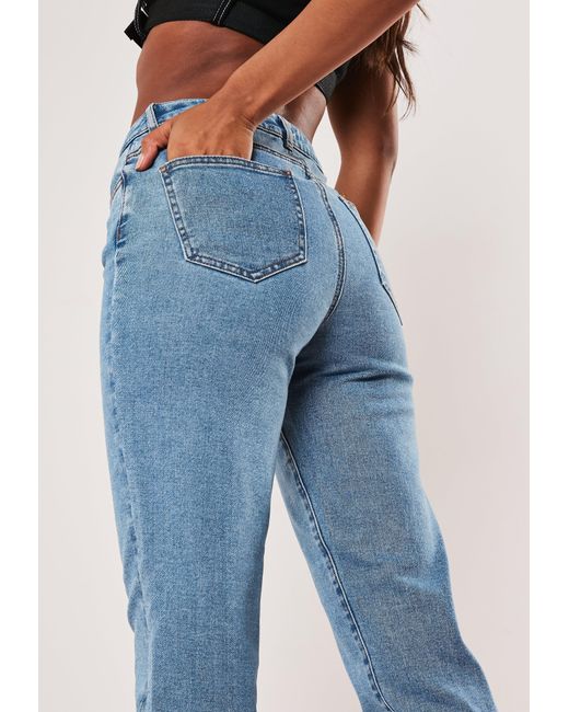 stretch denim mom jeans