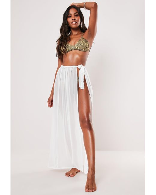 tie front maxi skirt