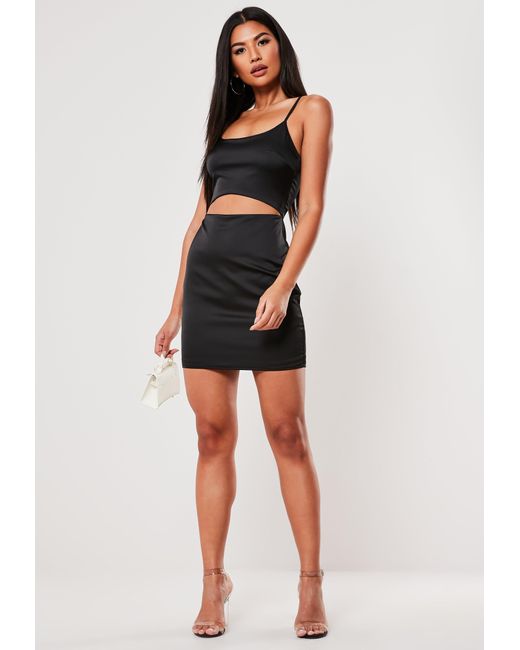 purple stretch satin bodycon mini dress