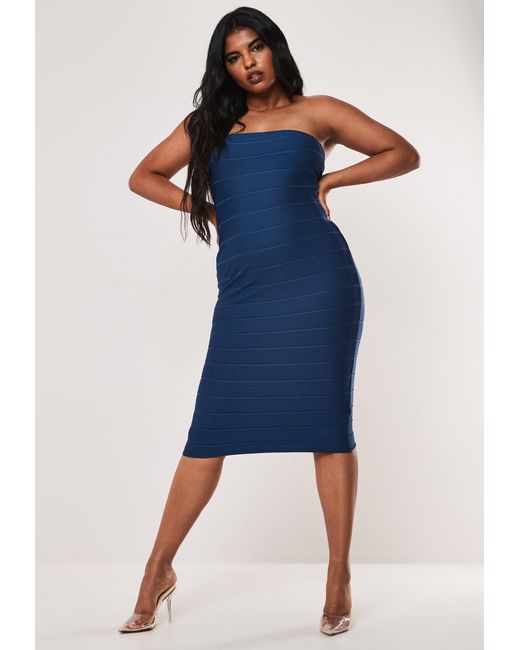 navy blue bodycon midi dress