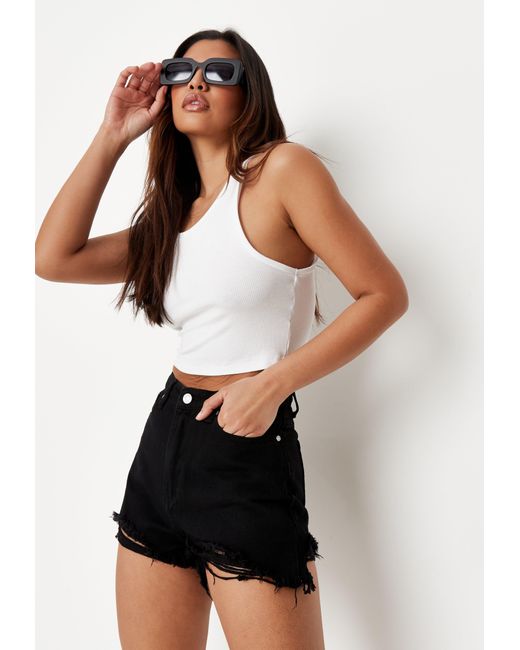 High Waist Denim Shorts 