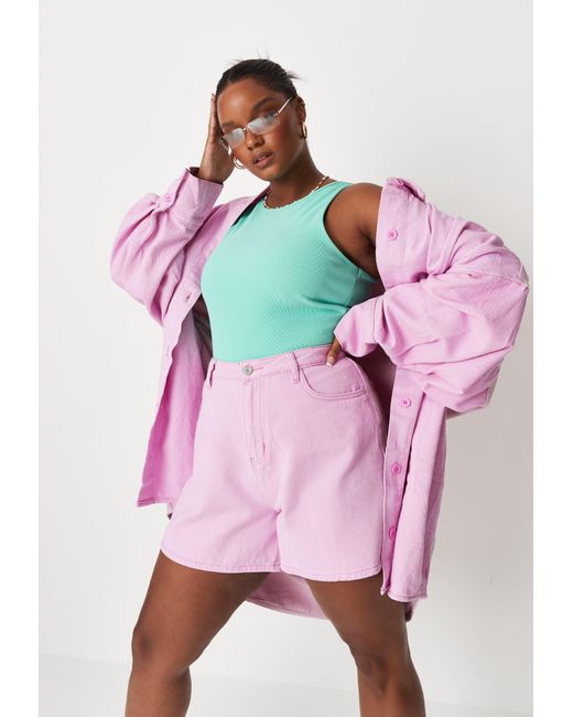plus size pink shorts