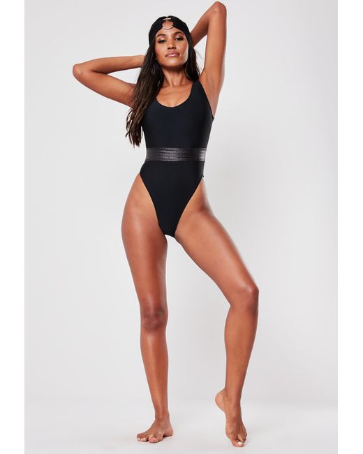missguided black swimsuit