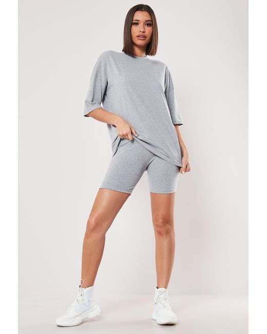 gray biker shorts