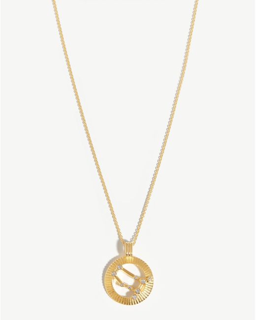 Missoma Zodiac Constellation Pendant Necklace Gemini 18ct Gold