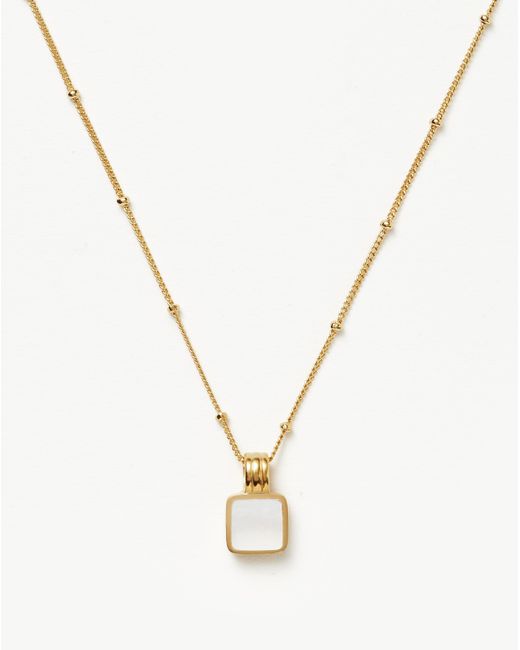 Missoma Lucy Williams Square Mother Of Pearl Necklace | Lyst