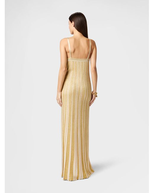 Missoni Metallic Sleeveless Mixed Viscose Lamé Gown With Sequins