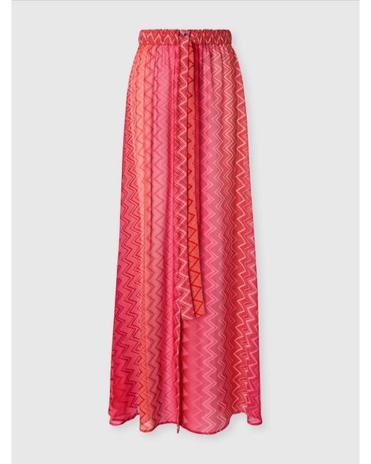 Gonna Copricostume Lunga di Missoni in Red