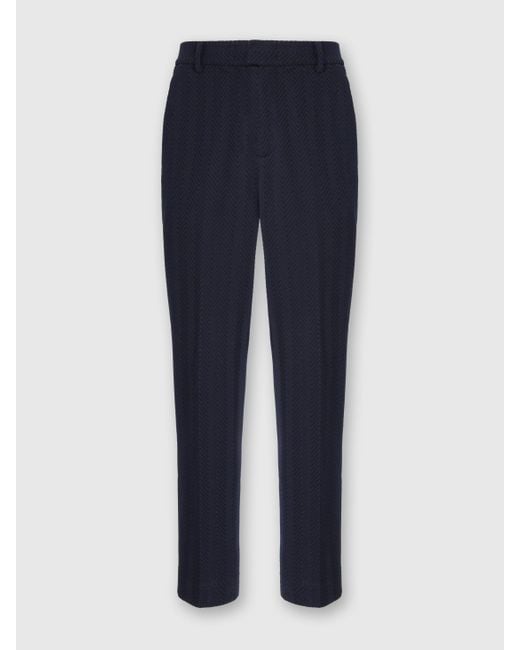 Missoni Blue Straight Pants With Zigzag Pattern for men