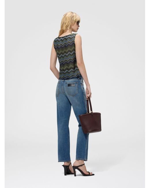 Missoni Multicolor Sleeveless Viscose Top With Snake Motif
