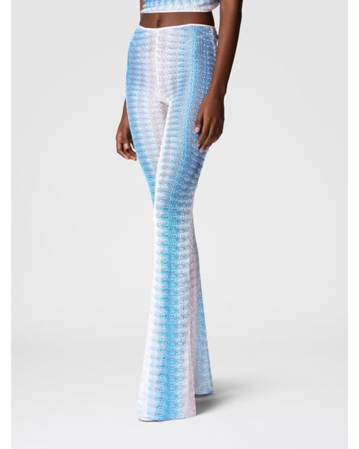 Missoni Blue Hüfthose Aus Dégradé-Spitze, Damen, Blau & Rosa, Größe