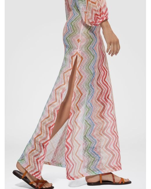 Missoni Pink Long Zig Zag Printed Cover-Up