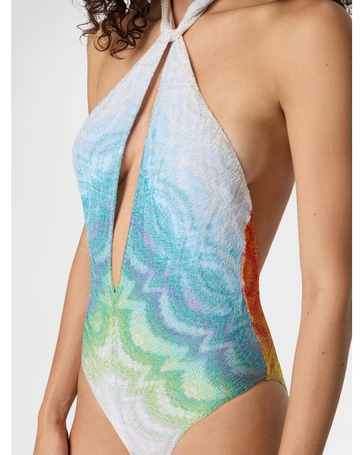 Missoni Blue One-Piece Swimsuit