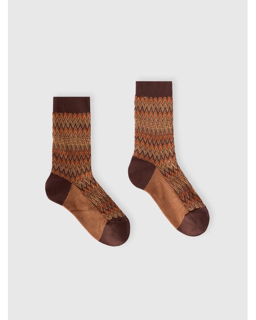 Missoni Multicolor Mid-Length Cotton-Blend Chevron Socks
