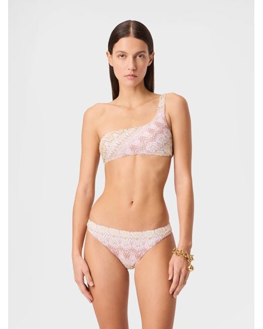 Missoni White One-Shoulder Bikini