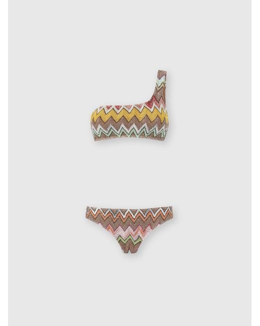 Missoni White One-Shoulder Bikini