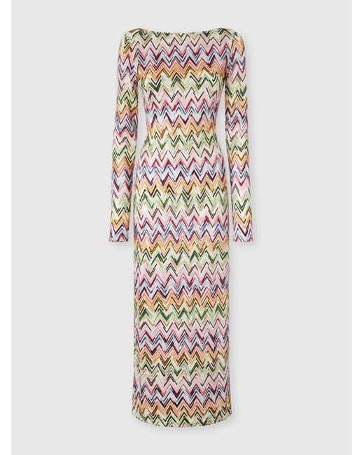 Missoni White Long-Sleeved Dress