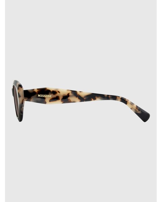 Missoni Brown Seasonal Squared Oval Sunglasses