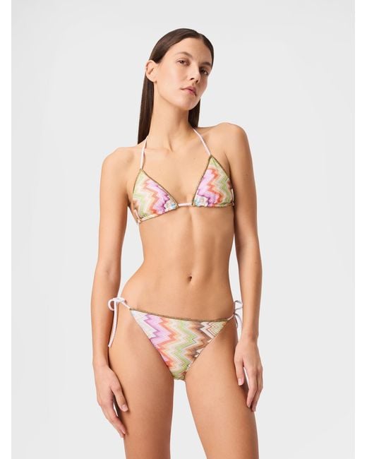 Missoni White Bikini With Zig Zag Print