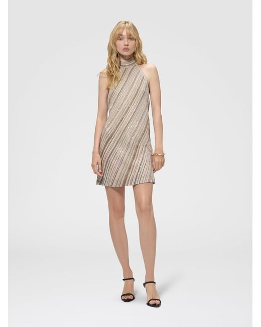 Missoni White Mini Dress With Open Back And Sequins