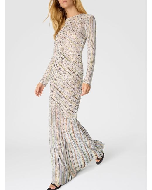 Missoni White Long-Sleeved Dress With Lurex