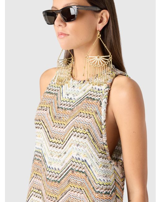 Missoni White Sleeveless Mini Dress