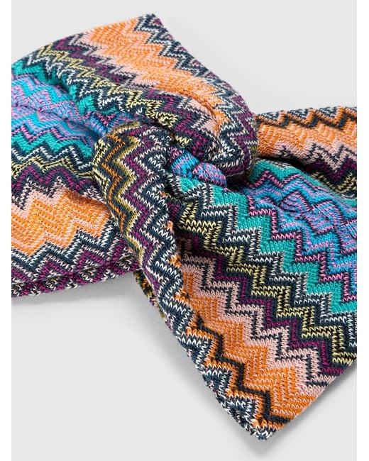Missoni Pink Wool-Blend Zigzag Headband