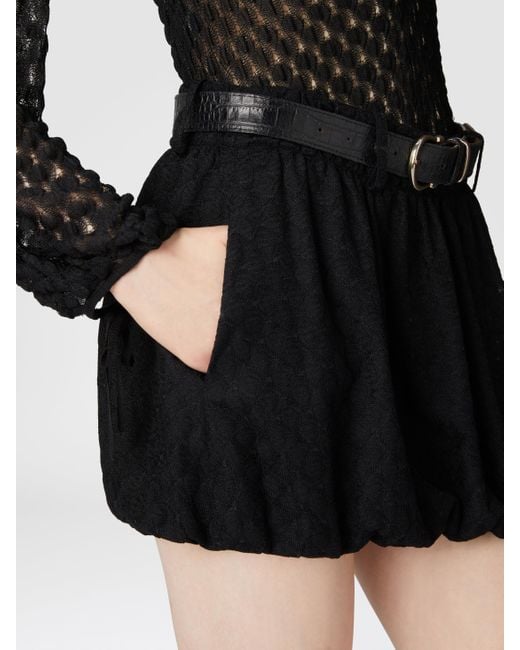 Missoni Black Mini-Rock Aus Viskose Mit Spitzenverarbeitung, Damen, Größe
