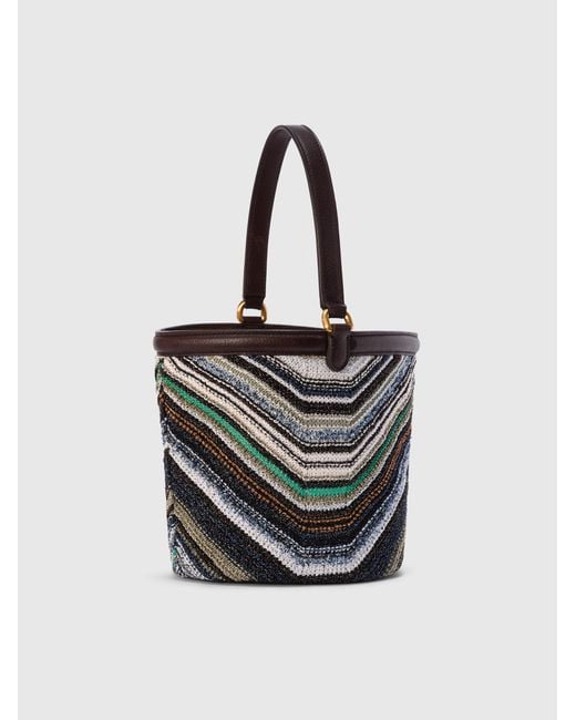 Borsa Secchiello di Missoni in White