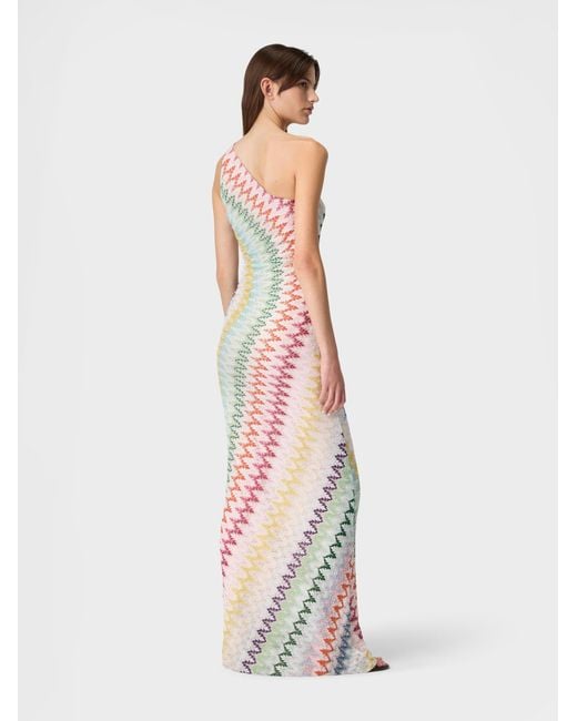 Missoni White One-Shoulder Long Dress