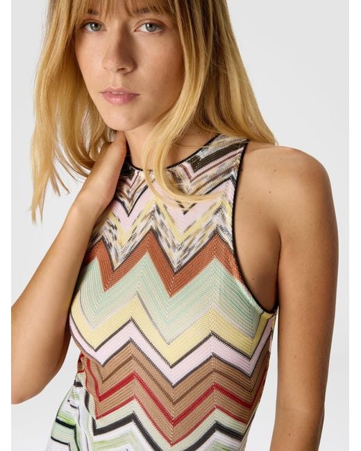 Missoni White Sleeveless Long Dress
