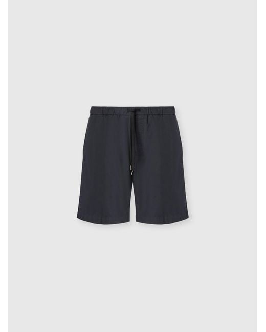 Missoni Blue Cotton Canvas Bermuda Shorts With Zigzag Insert for men