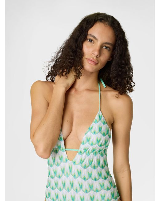 Missoni Blue One-Piece Swimsuit