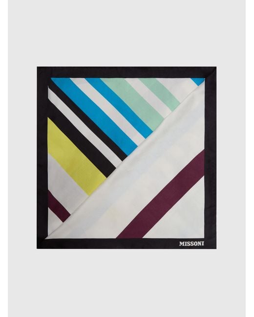 Missoni Blue Pure Silk Foulard