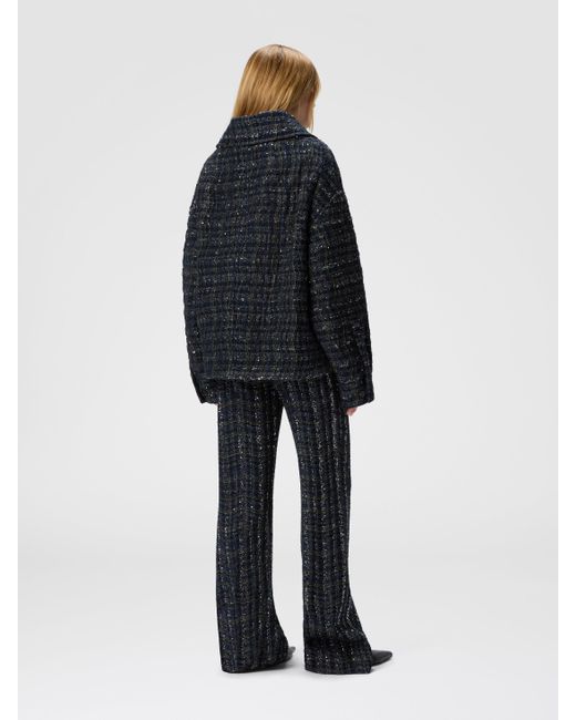 Missoni Blue Overshirt With Wave Check Pattern